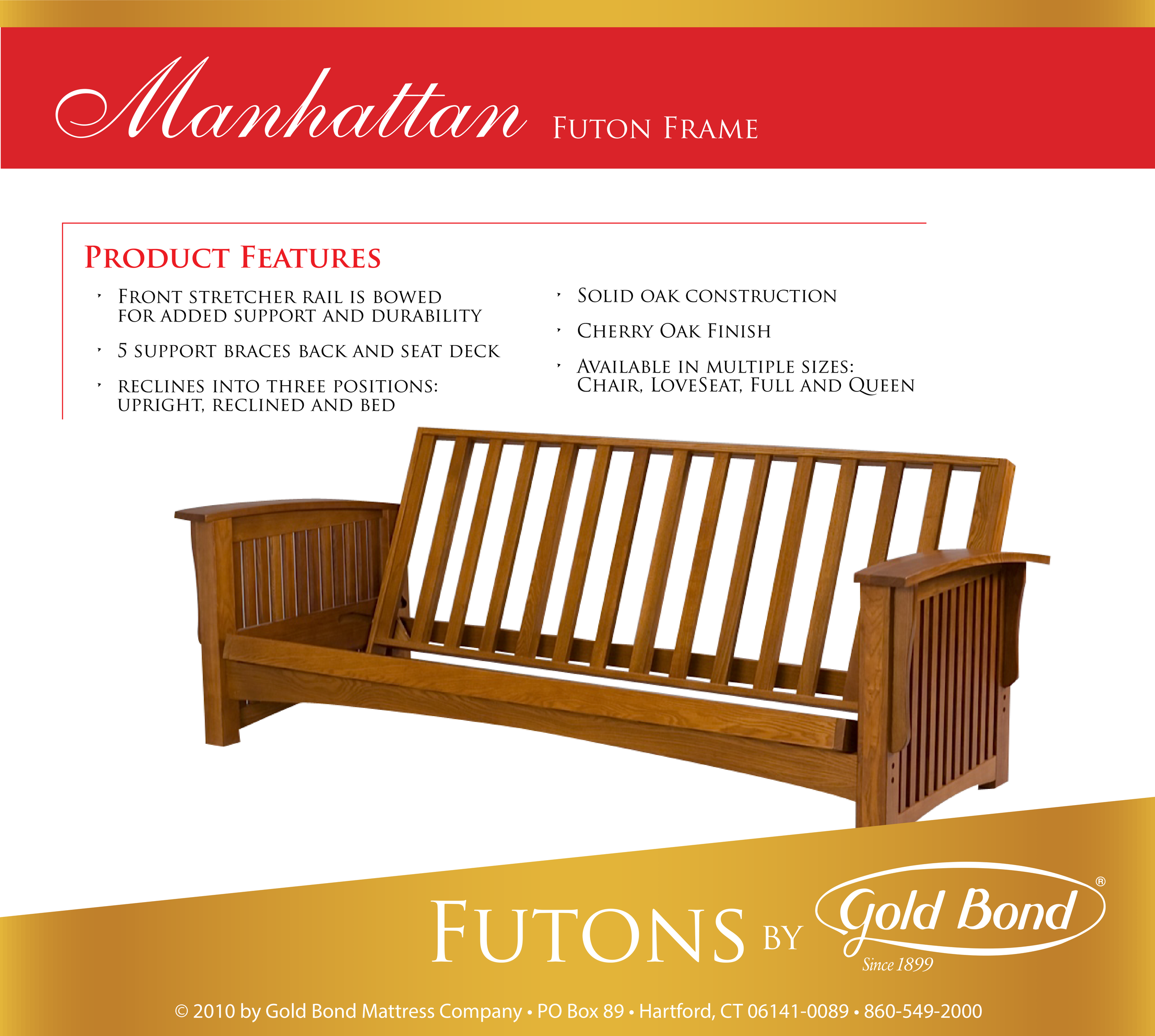 Gold bond deals futon